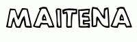 Dessin a colorier du prenom Maitena
