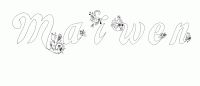 Dessin a colorier du prenom Maiwen