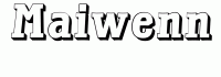 Dessin a colorier du prenom Maiwenn