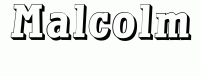 Dessin a colorier du prenom Malcolm