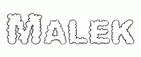 Dessin a colorier du prenom Malek