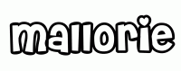 Dessin a colorier du prenom Mallorie
