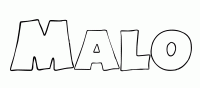 Dessin a colorier du prenom Malo