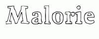 Dessin a colorier du prenom Malorie