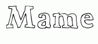 Dessin a colorier du prenom Mame
