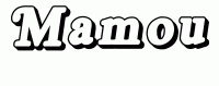 Dessin a colorier du prenom Mamou