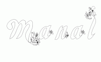 Dessin a colorier du prenom Manal