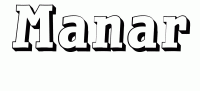 Dessin a colorier du prenom Manar