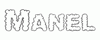 Dessin a colorier du prenom Manel