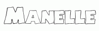 Dessin a colorier du prenom Manelle