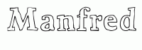 Dessin a colorier du prenom Manfred