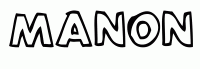 Dessin a colorier du prenom Manon
