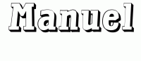 Dessin a colorier du prenom Manuel