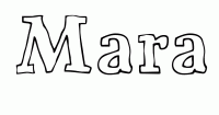 Dessin a colorier du prenom Mara