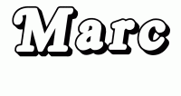 Dessin a colorier du prenom Marc