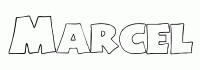 Dessin a colorier du prenom Marcel