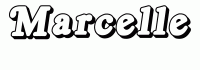 Dessin a colorier du prenom Marcelle