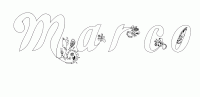 Dessin a colorier du prenom Marco