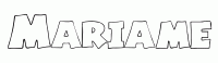 Dessin a colorier du prenom Mariame
