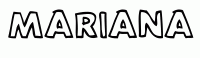 Dessin a colorier du prenom Mariana
