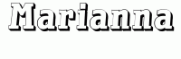 Dessin a colorier du prenom Marianna