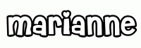 Dessin a colorier du prenom Marianne