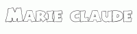 Dessin a colorier du prenom Marie-claude