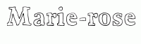 Dessin a colorier du prenom Marie-rose