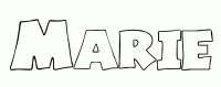 Dessin a colorier du prenom Marie