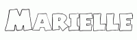 Dessin a colorier du prenom Marielle
