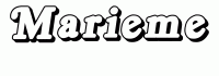 Dessin a colorier du prenom Marieme