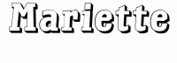 Dessin a colorier du prenom Mariette