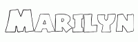 Dessin a colorier du prenom Marilyn