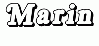 Dessin a colorier du prenom Marin