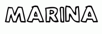 Dessin a colorier du prenom Marina