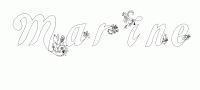 Dessin a colorier du prenom Marine