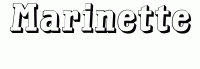 Dessin a colorier du prenom Marinette