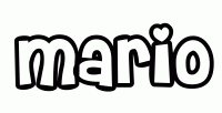 Dessin a colorier du prenom Mario