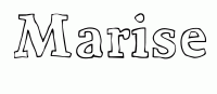 Dessin a colorier du prenom Marise