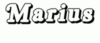 Dessin a colorier du prenom Marius