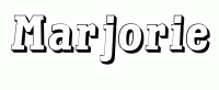 Dessin a colorier du prenom Marjorie