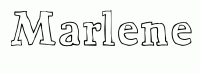 Dessin a colorier du prenom Marlene