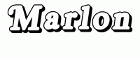 Dessin a colorier du prenom Marlon