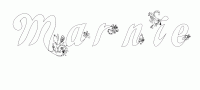 Dessin a colorier du prenom Marnie