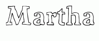 Dessin a colorier du prenom Martha