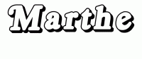 Dessin a colorier du prenom Marthe