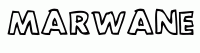 Dessin a colorier du prenom Marwane