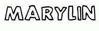 Dessin a colorier du prenom Marylin