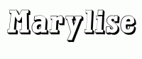 Dessin a colorier du prenom Marylise