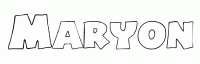 Dessin a colorier du prenom Maryon